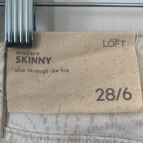NWT LOFT Modern Skinny Print Jeans Size 6 - Picture 12 of 13